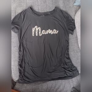 Maternity Black Leopard 'Mama' Tee.